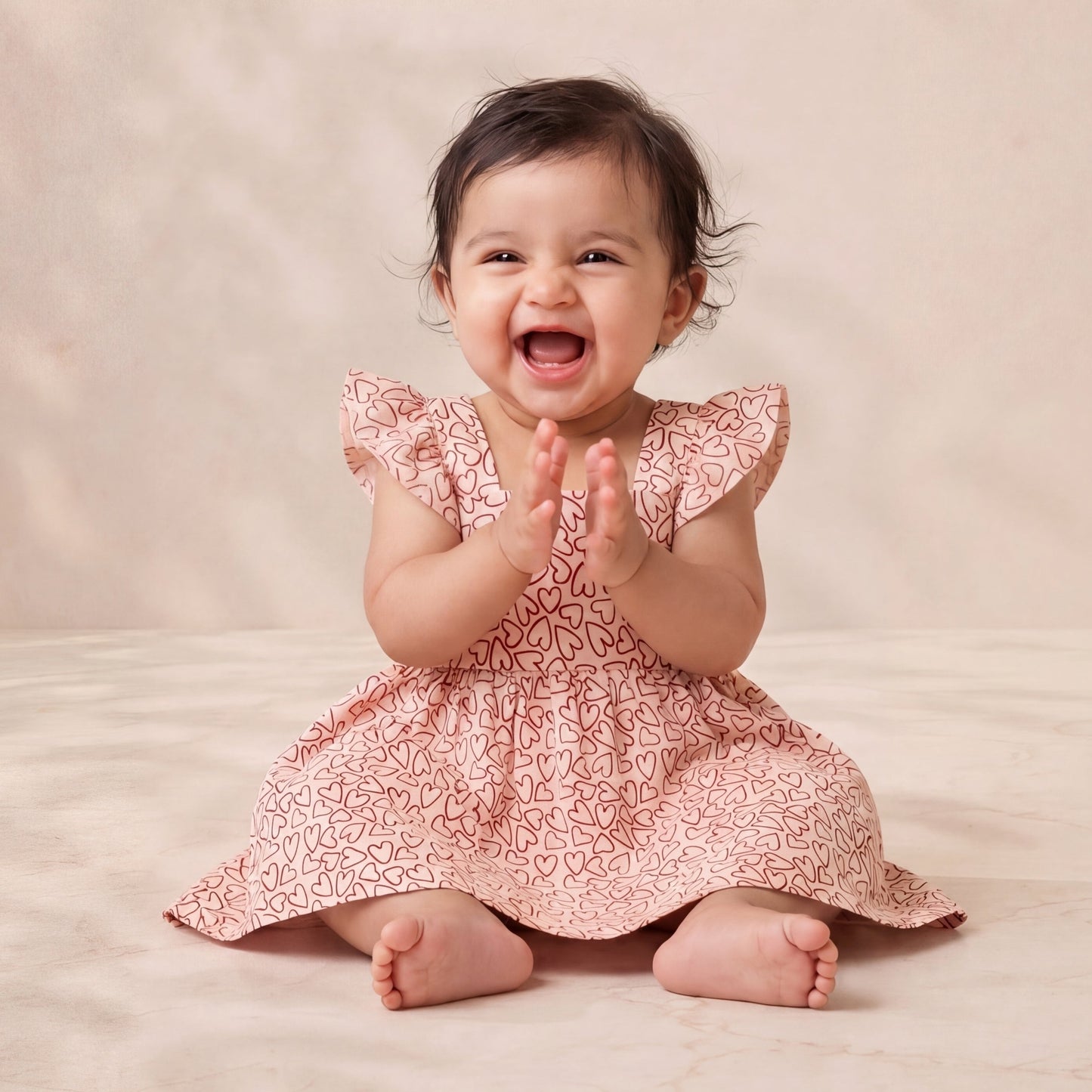 Crimson Heart Cotton Dress