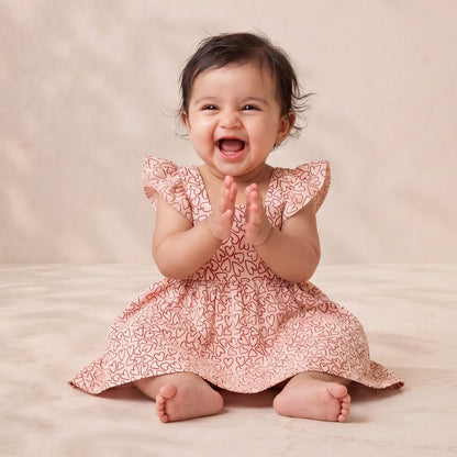 Crimson Heart Cotton Dress