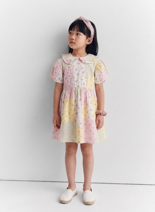 Pastel Patchwork Meadow Dress