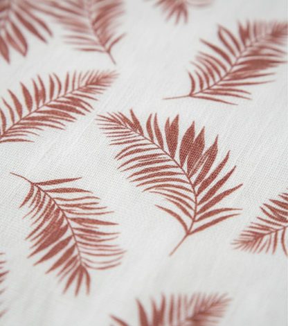 Girls' Premium Ruby Leaf Print Dress – Luxury Breathable Cotton Summer Dress with Botanical Print - Serromi