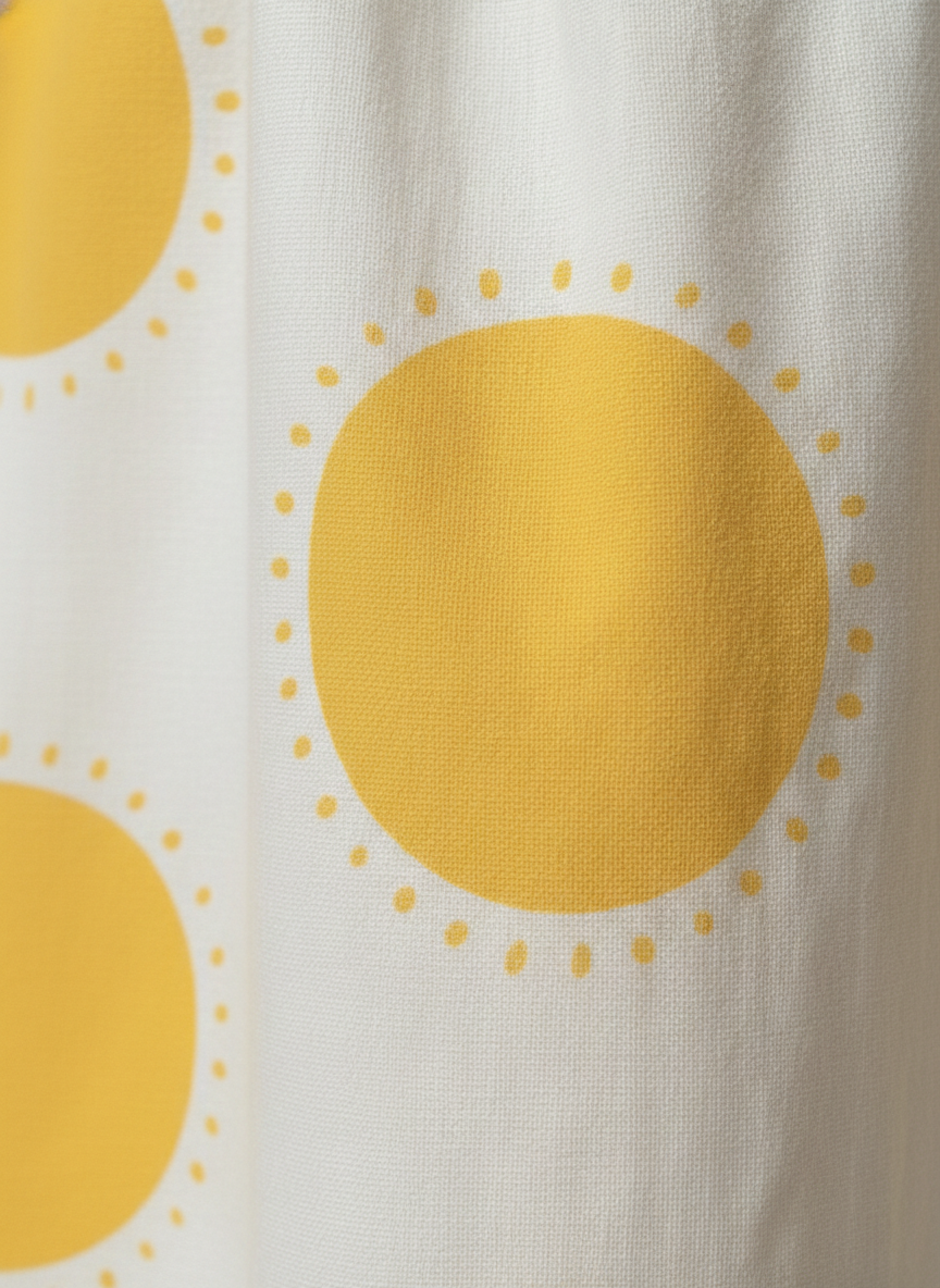 Girls' Premium Golden Sun-Burst A-Line Dress – Luxury Cotton Summer Sundress with Delicate Spaghettii Straps - Serromi