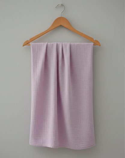 Muslin Cotton Swaddle Washcloth Bundle in Lush Lavender & Arctic Bear Print