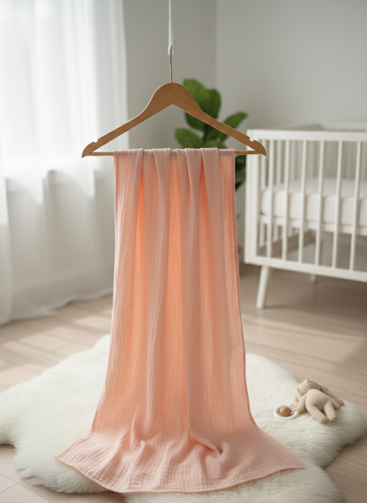 Muslin Cotton Swaddle Washcloth Bundle in Rosewood & Petal Peony Print