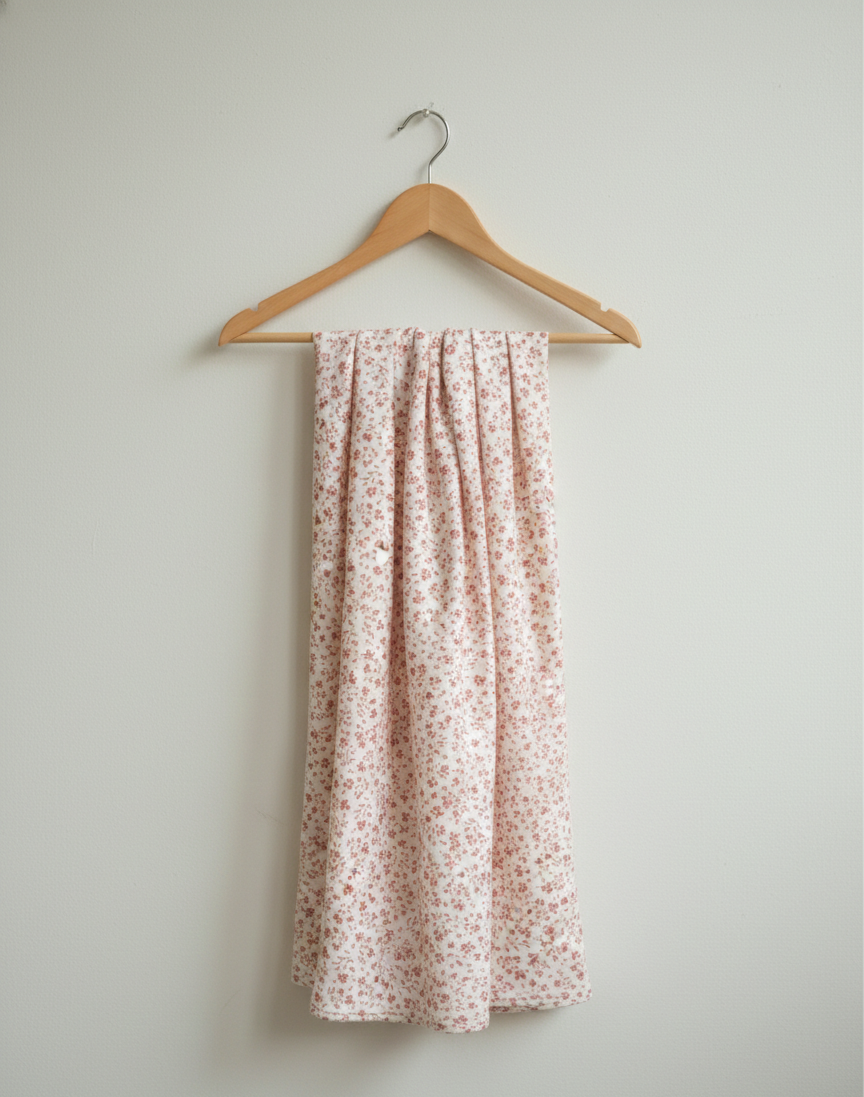Muslin Cotton Swaddle Trio – Dusty Rose, Meadow Bloom And Woodland Sketch
