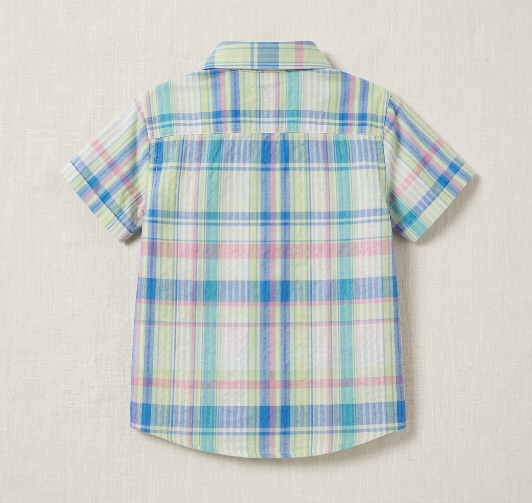 Boys' Crimson Botanical Print Button-Down – Premium Tailored Short-Sleeve Shirt in Soft Cotton - Serromi