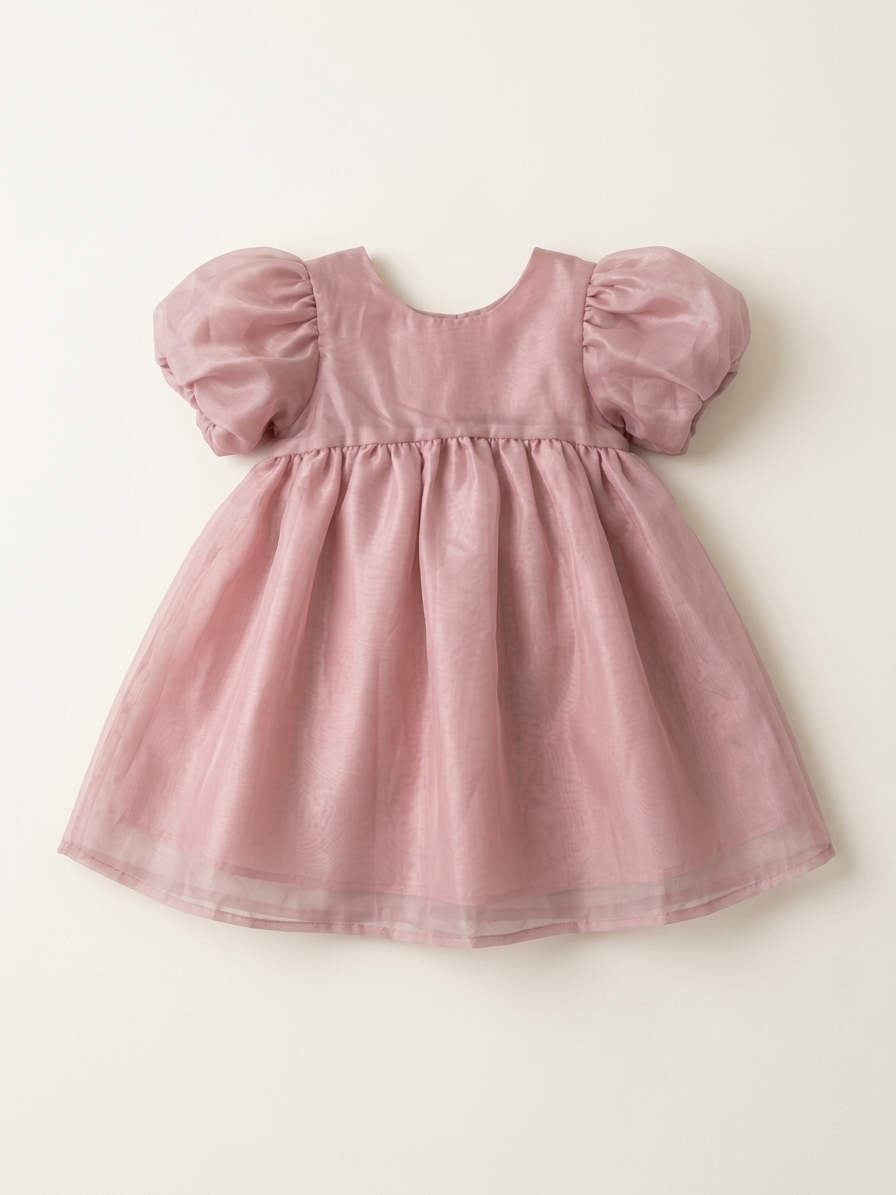 Girls' Premium Midnight Navy Floral Tiered Dress – Scalloped Lace Collar Party Dress in Breathable Cotton - Serromi