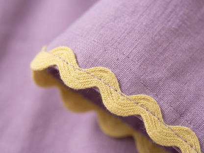 Elegant Dusty Lavender Linen Shorts for Girls – High-Waist Luxury Cotton-Linen Summer Choice