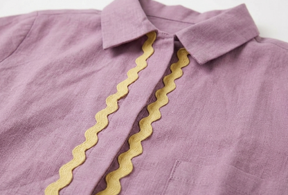 Girls' Luxury Lilac Shirt – A Chic and Comfortable Button-Up for Playdates
