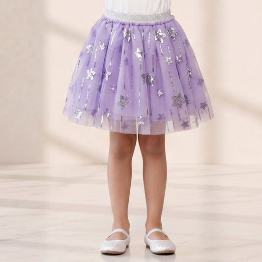 Celestial Sequined Lavender Party Tutu Skirt
